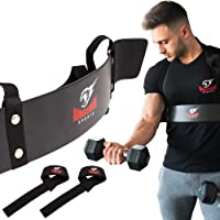 Premium Arm Blaster + BONUS Premium Lifting Straps- Biceps Aislador Blaster Bomber Levantamiento de Pesas Arm Curl